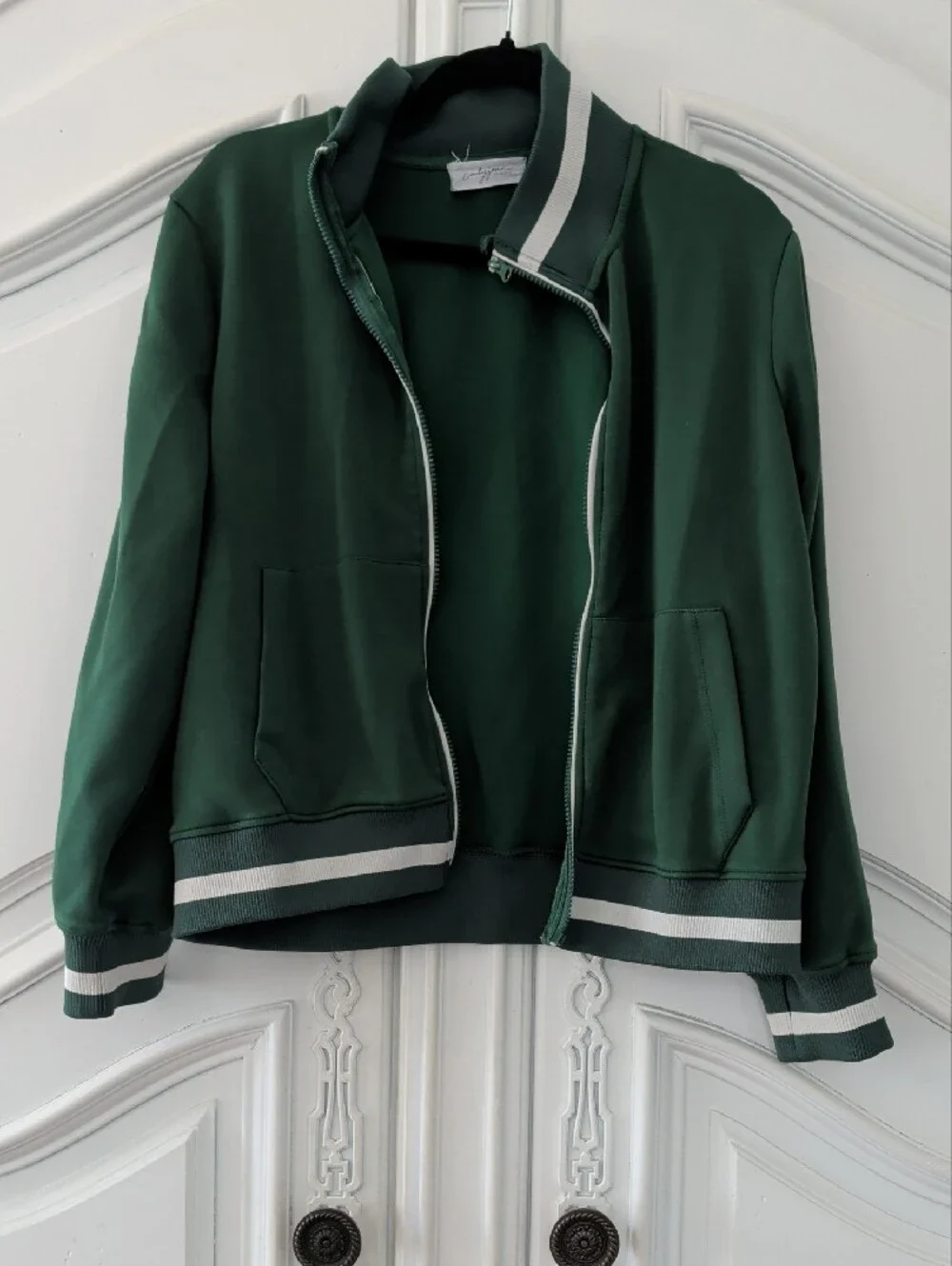 Carly Jean Los Angeles Pickleball Track Jacket and Pants Set with Cream Trim